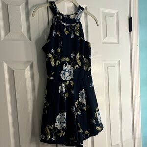 Floral Navy Blue Women’s Romper